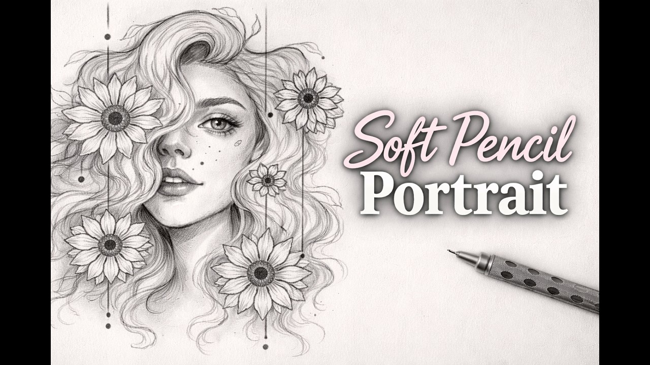 Soft Pencil Portrait | Realistic Girl Drawing Timelapse ✏️