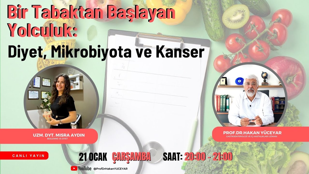 Diyet, Mikrobiyota ve Kanser | Prof.Dr. Hakan Yüceyar -  Uzm. Dyt. Mısra AYDIN