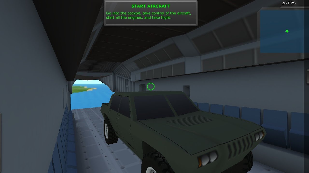 Car fall from plane in turbodrop