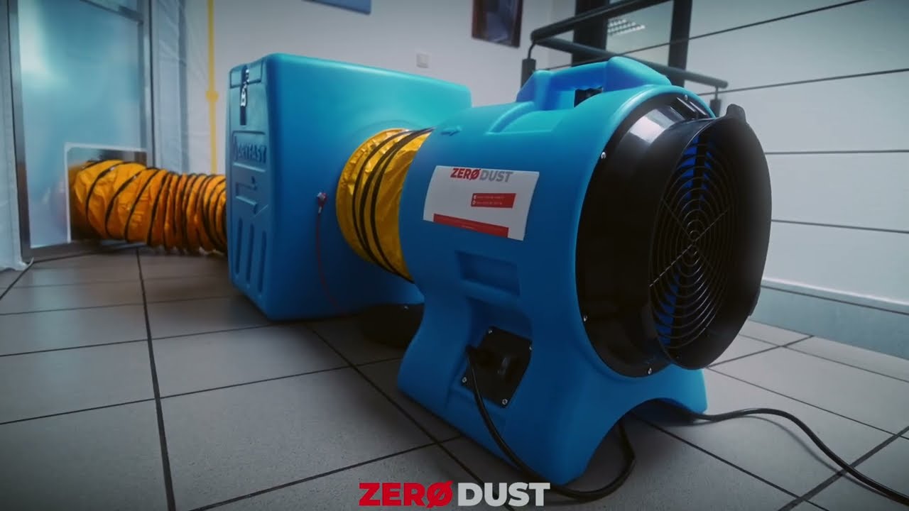 Staubschutz auf der Baustelle mit der ZERO DUST ZD Staubfilterbox 350