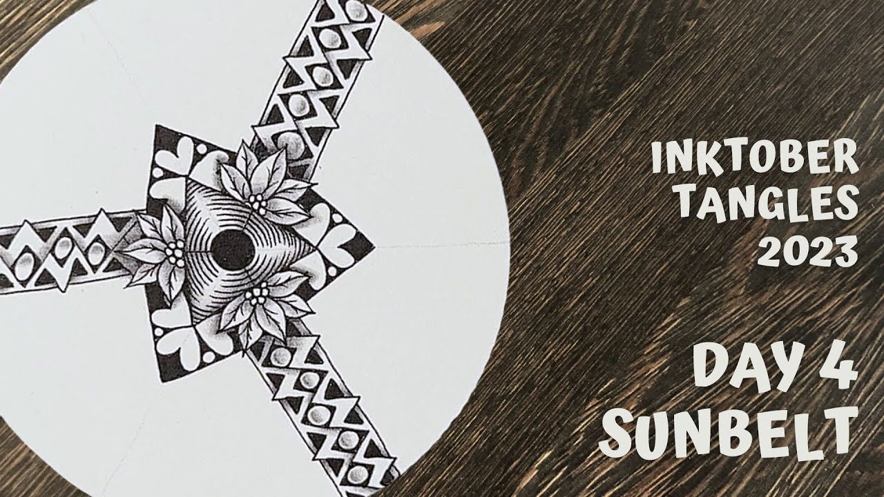 Inktober Tangles 2023 - Day 4 - Sunbelt