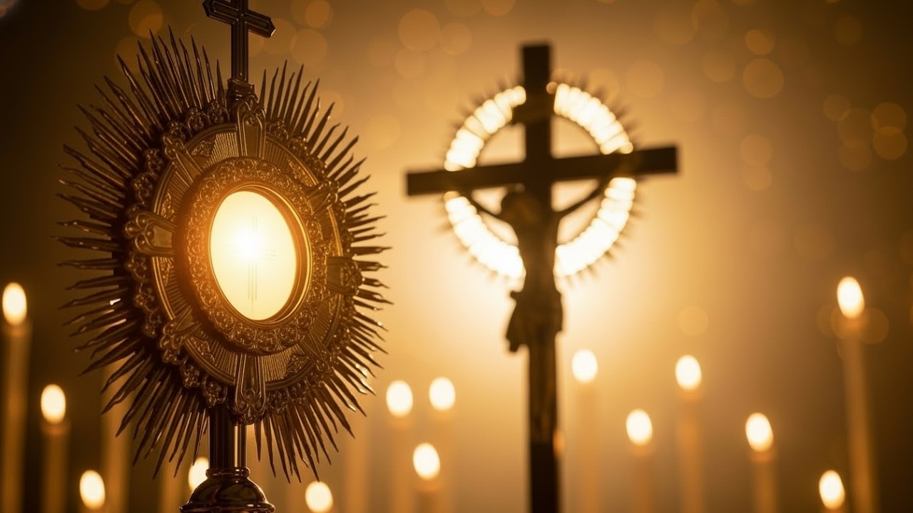 Sacred Eucharistic Adoration | Gregorian Chant That Calms the Mind and Restores Peace