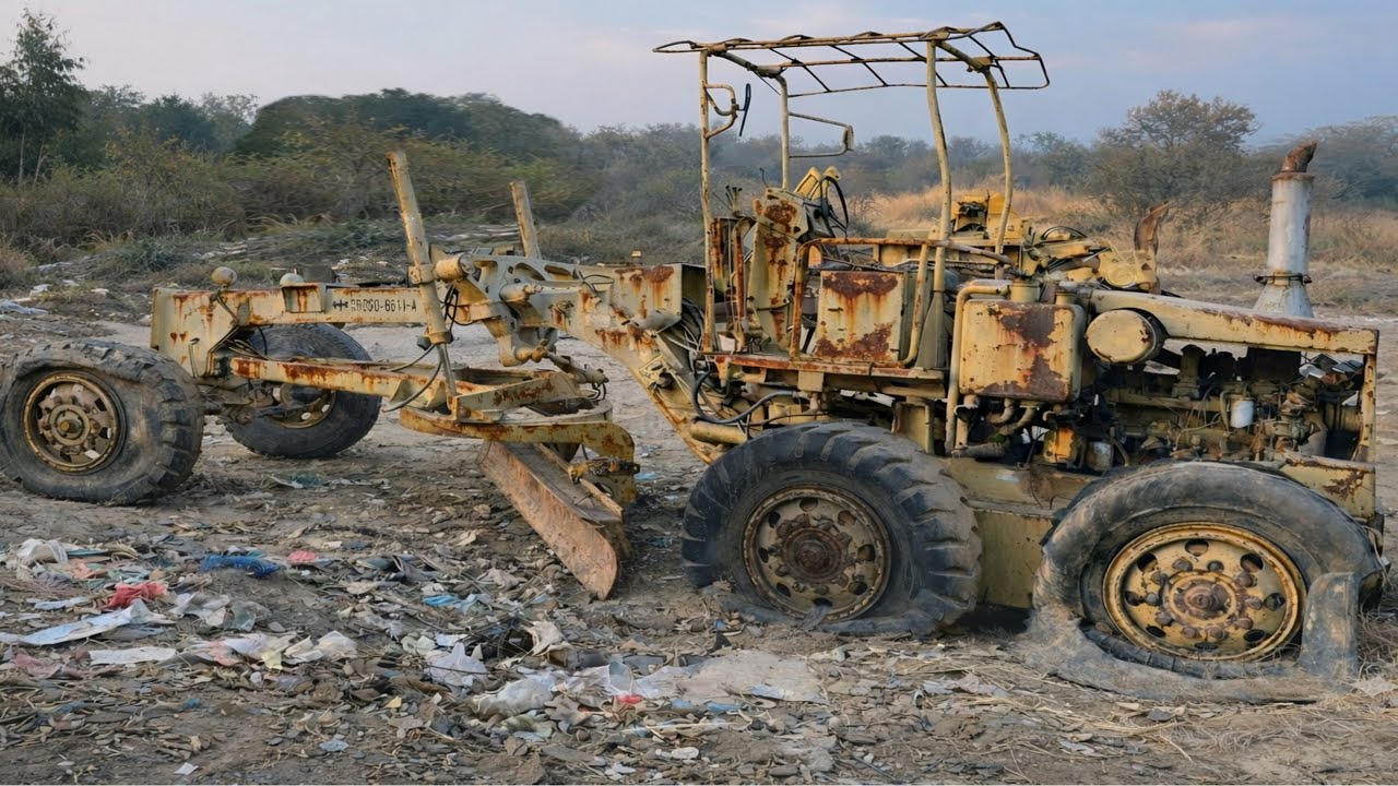 20 Years Abandoned Grader Restoration | From Rust to First Start