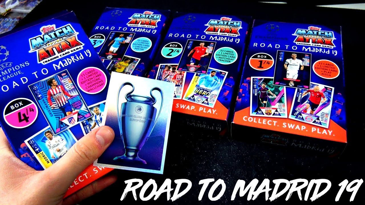 Topps Match Attax CHAMPIONS LEAGUE: ROAD TO MADRID 19 DISPLAY BOX Opening