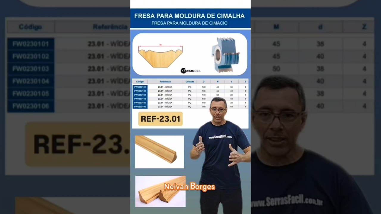 Fresa para Moldura de Cimalha Ref-23.01