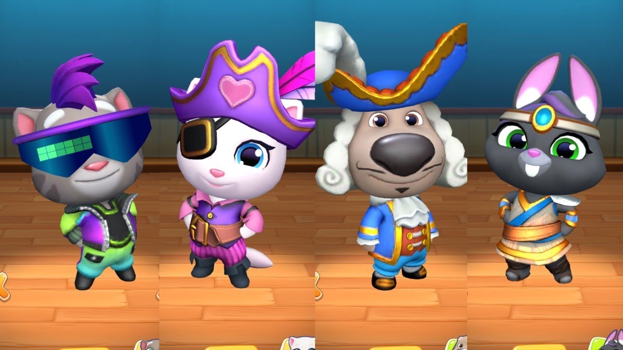 Talking Tom Time Rush - Becca Vs Tom Vs Captain Vs Angela Chasing Rakoon In Bosses PrehistoryVillage