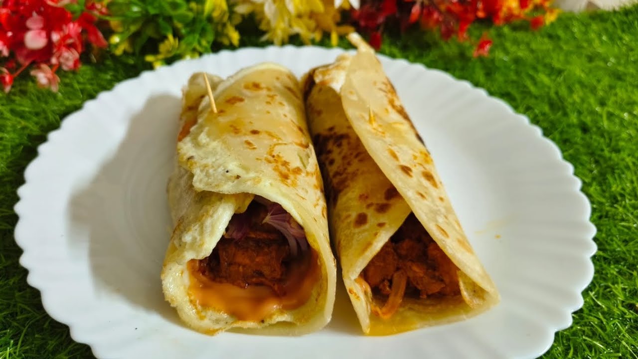 Chicken Double Egg Roll // Street Style Chicken Egg Roll !!!