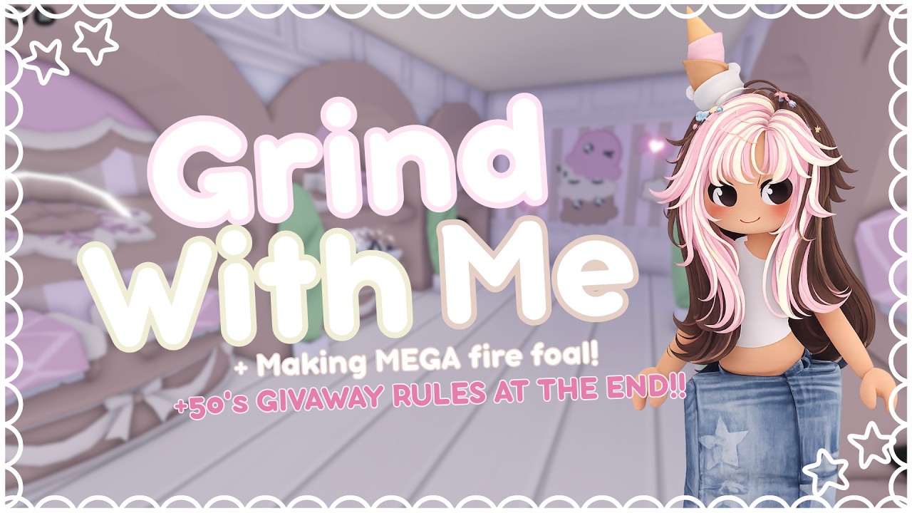 50 SUBS GIVAWAY!! // Grinding + making mega Fire Foal!