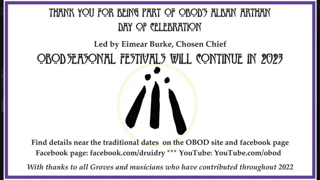 OBOD Online Alban Arthan Ceremony 2022