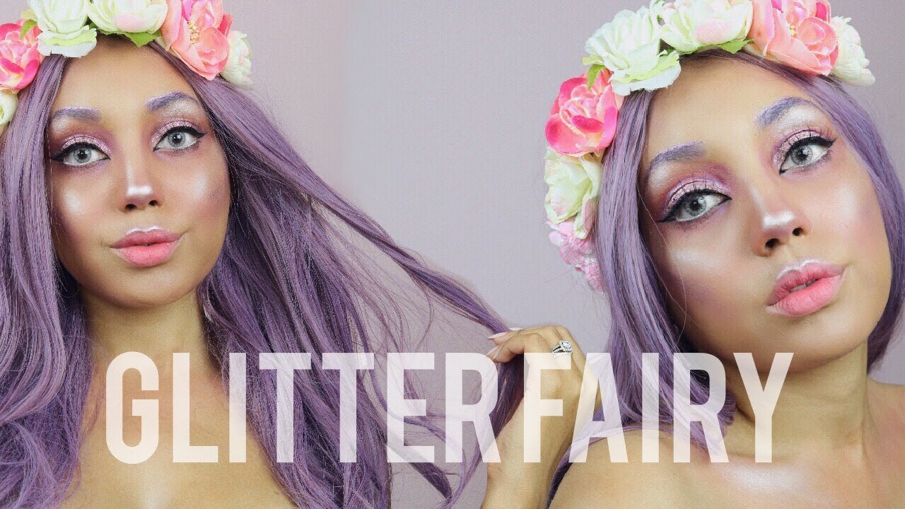 Halloween | GLITTER FAIRY Makeup Tutorial + Purple Wig Review