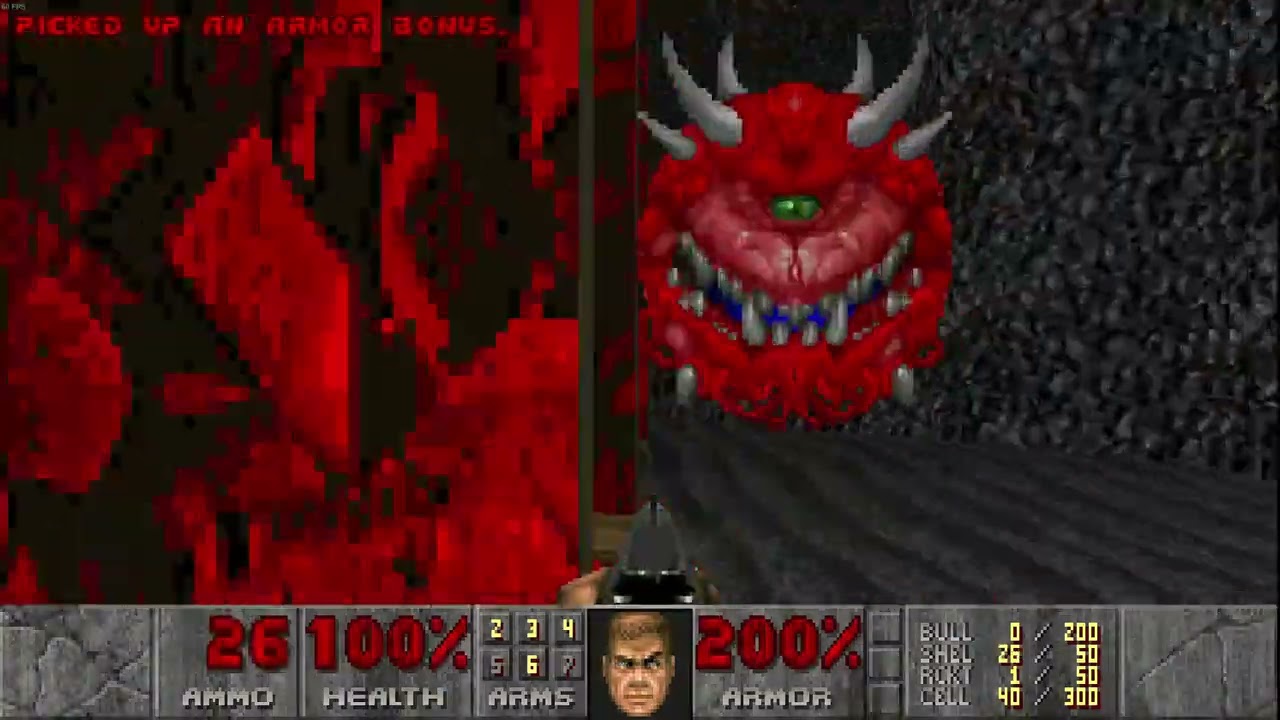Doom: E3M2 - Slough of Despair (UV, 100% Kills/Secrets, Pistol)