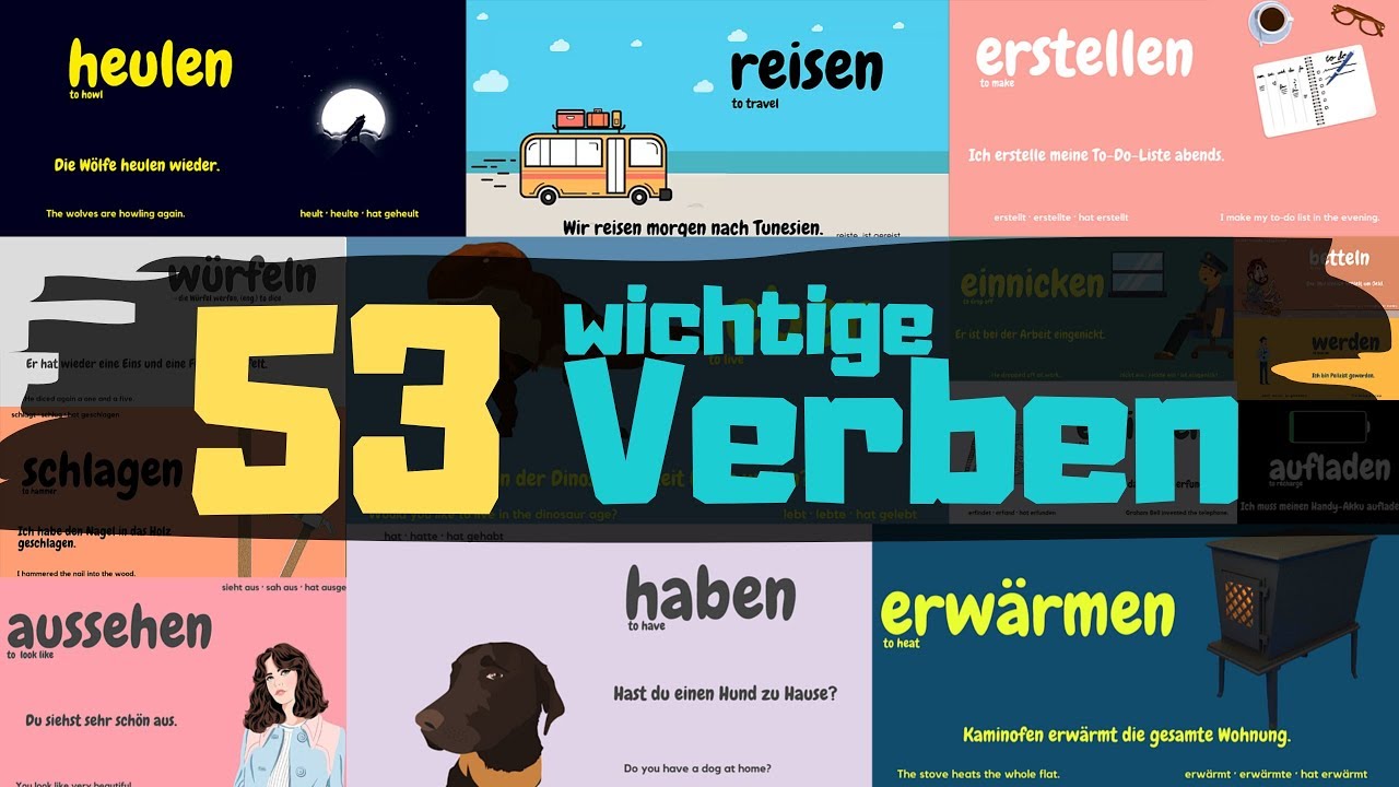 Deutsch für Dich #3: 53 wichtige Verben mit Beispielen *im Alltag