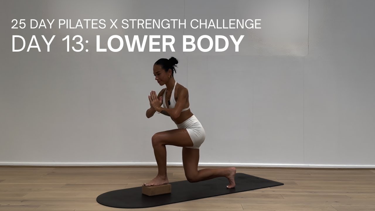 25 DAY PILATES CHALLENGE | DAY 13 | 35 MIN LOWER BODY WORKOUT | Lower Body Sculpt with Yoga Block