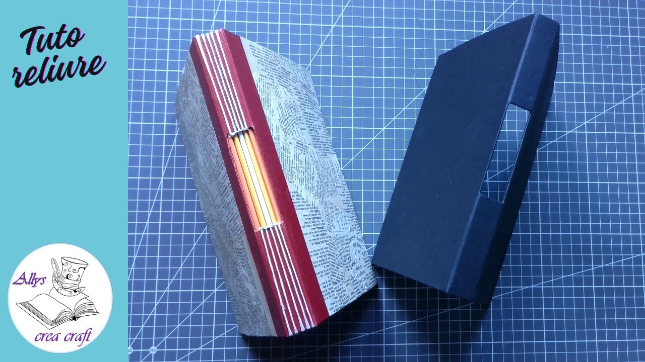 Tuto reliure - Un carnet avec une ouverture dans le dos - Partie 1 : La réalisation de la couverture