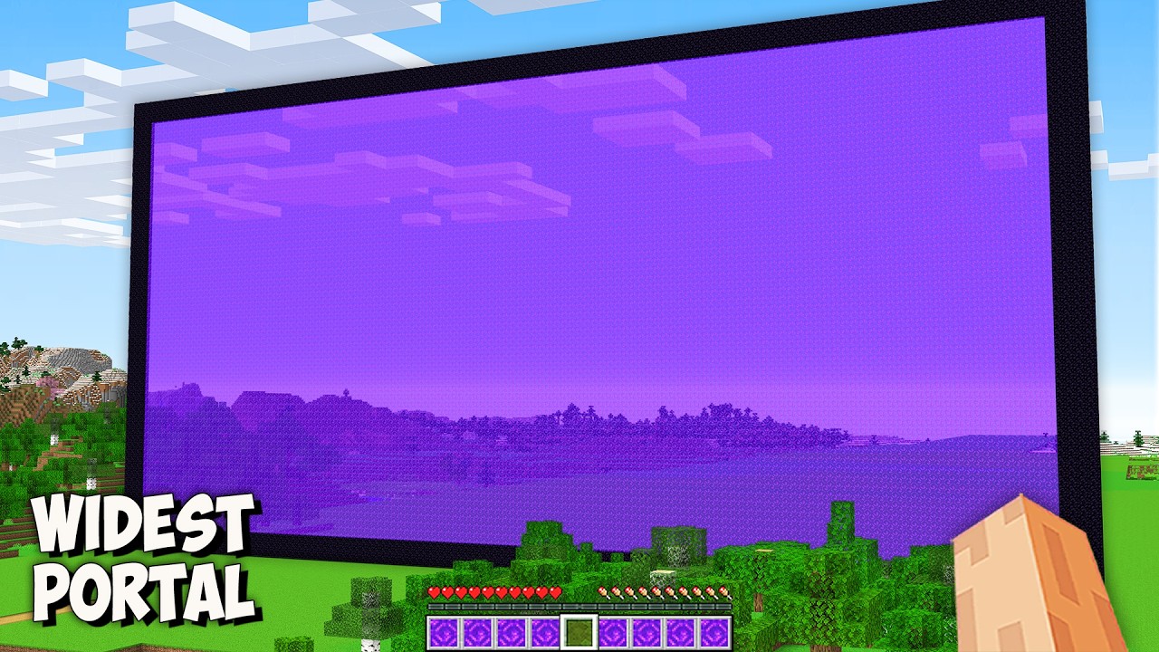 This is THE BIGGEST NETHER PORTAL in Minecraft! I found WIDEST SECRET PORTAL!