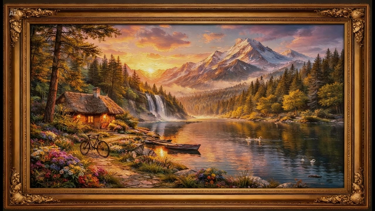 Nature Wallpaper – Relaxing Lake Ambience | Doğa Manzarası – Tablo -- Duvar kağıdı (4K)