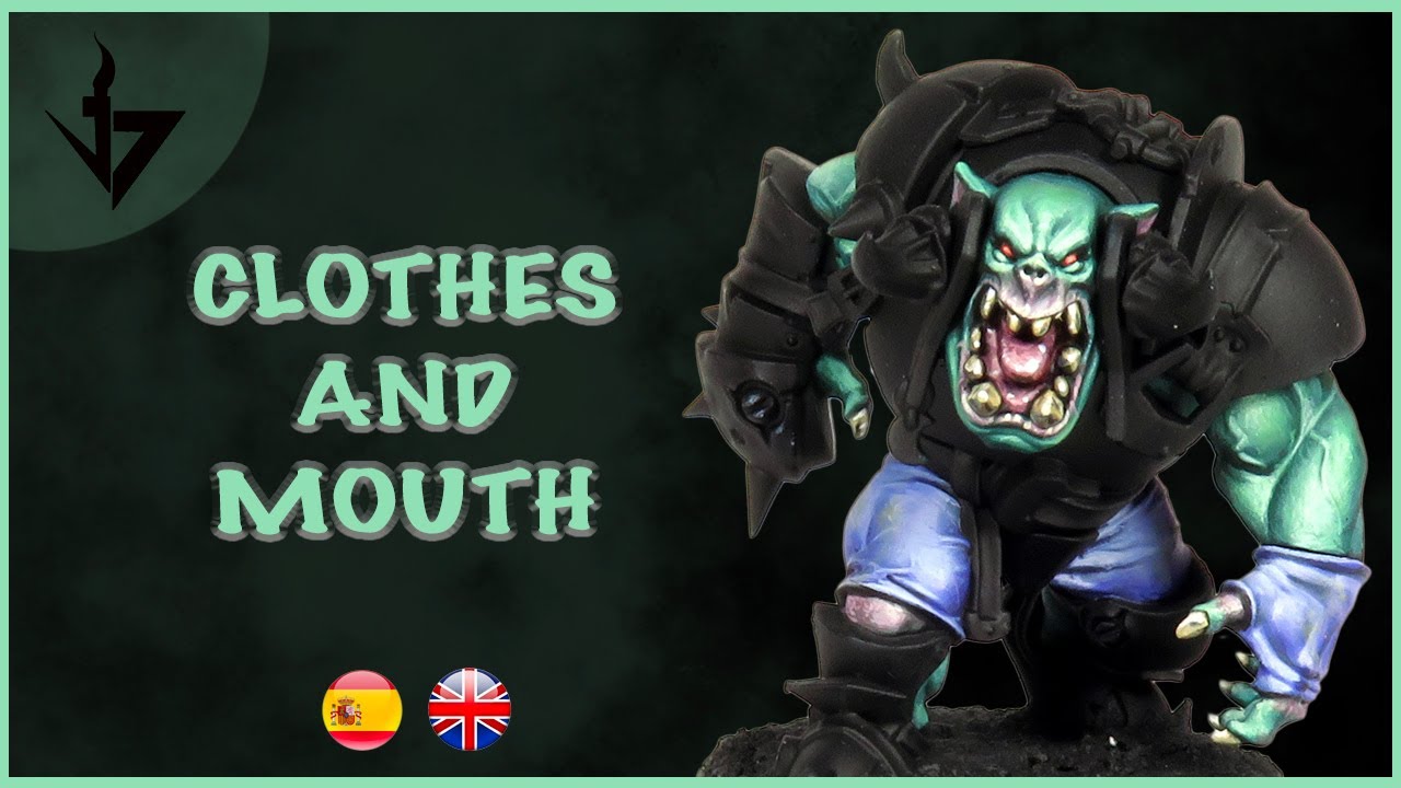 How to paint CLOTHES and MOUTH ORK 😱 on miniatures / Como pintar la ROPA Y BOCA de un ORCO 😱