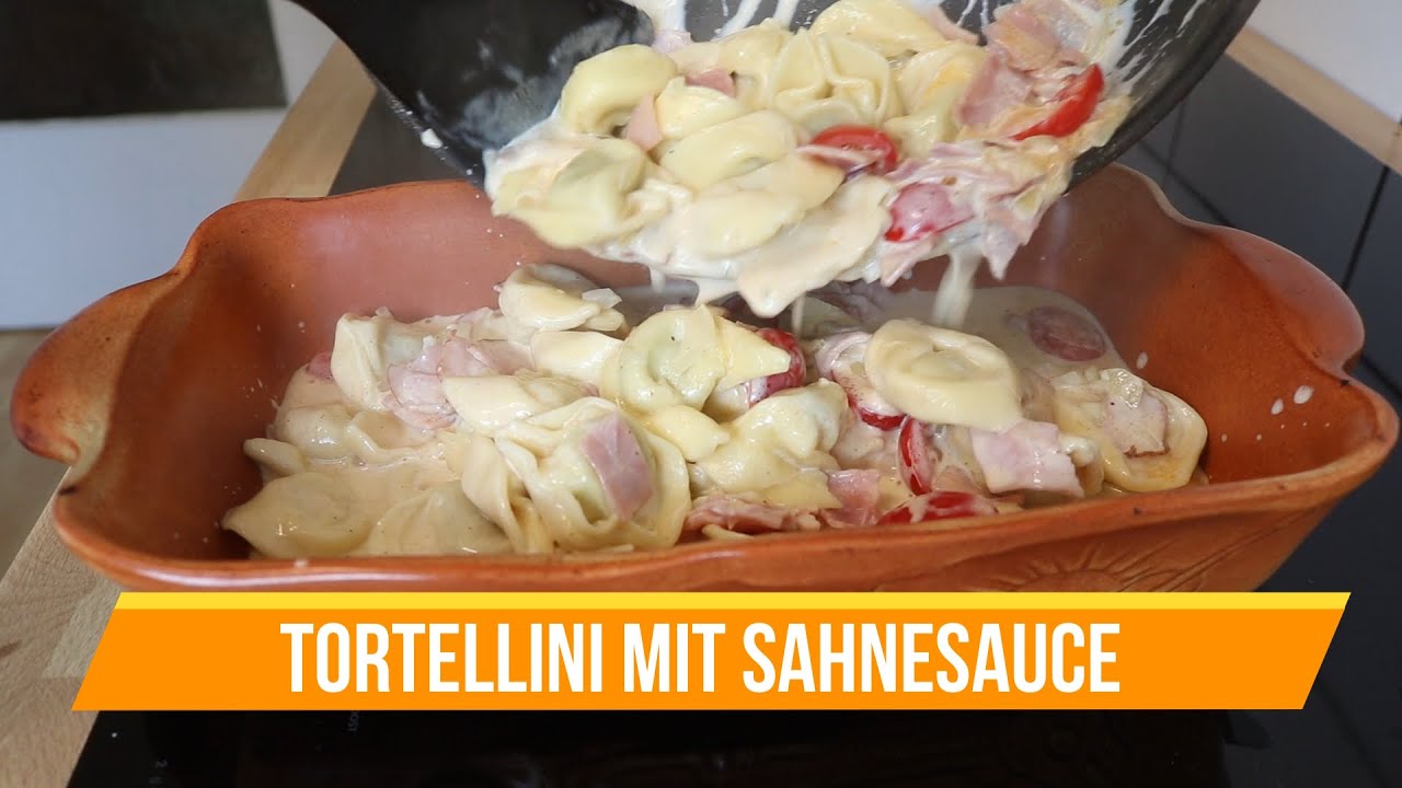 Tortellini Auflauf mit Schinken Sahnesauce