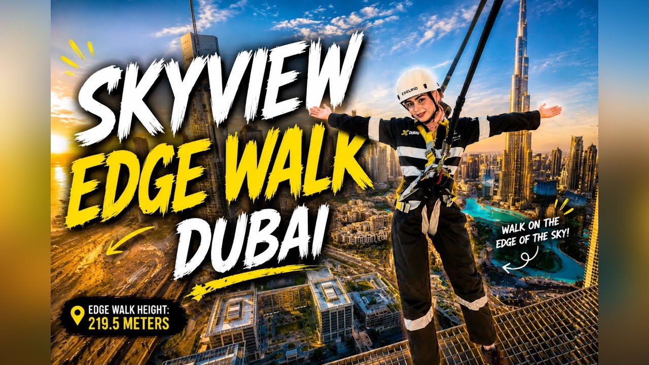 Scary walk of my life 😨| Edge walk dubai 🇦🇪 | Maimoona shah vlogs