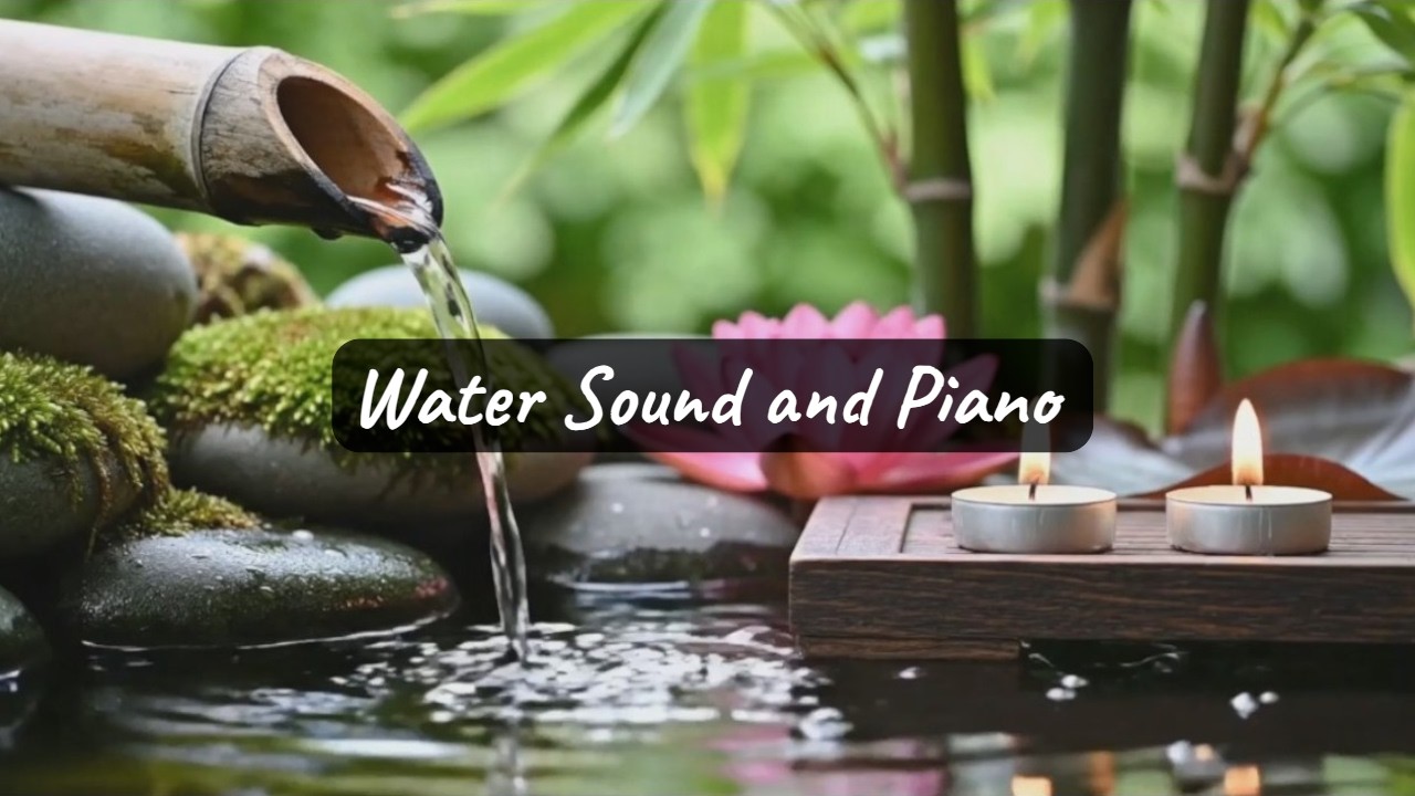Soft Piano Music with River Sounds for Stress Relief and Relaxing