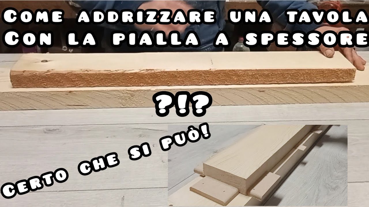 Si può addrizzare una tavola con la pialla a spessore ?🤔 certo guarda come puoi fare!