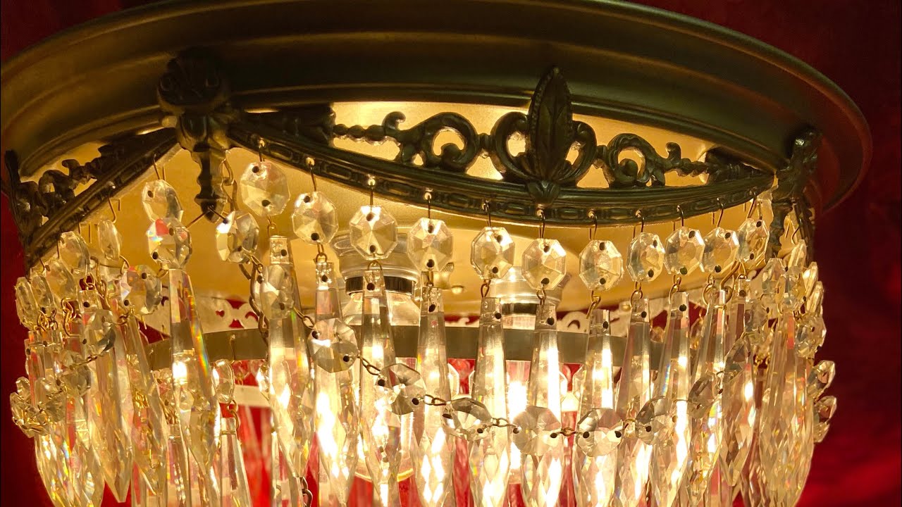 Crystal Wedding Cake Chandelier Restoration