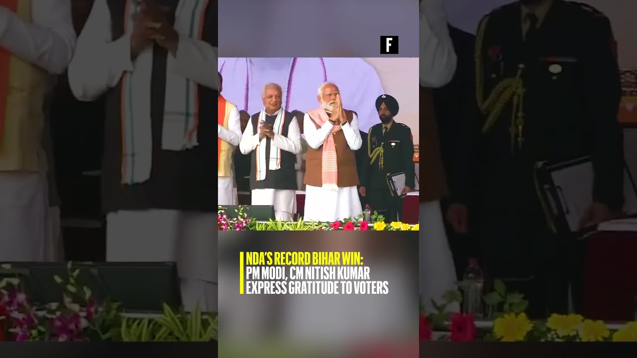 NDA&rsquo;s record Bihar win: PM Modi, CM Nitish Kumar express gratitude to voters