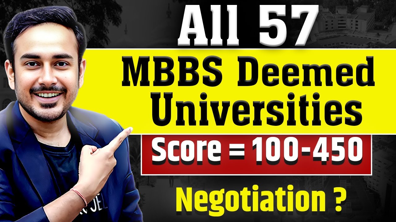 All MBBS Deemed Universities of India | Low cut off | Fees | NRI quota #neet2025 #mcc