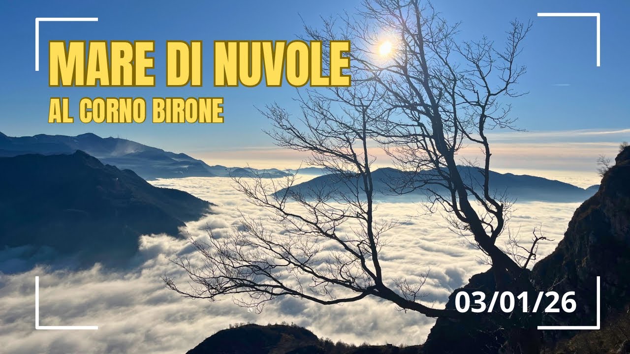 Il Corno Birone come non l’hai mai visto: mare di nuvole spettacolare 🌊☁️