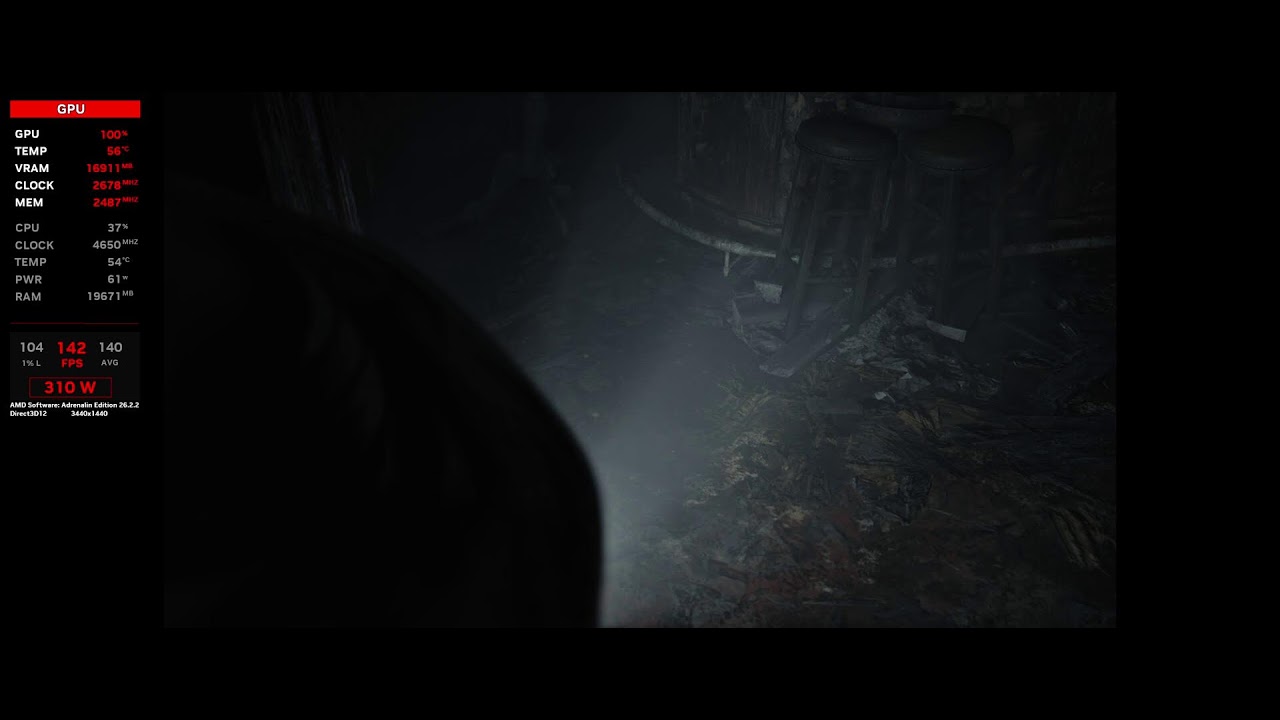 Resident Evil Requiem 5700X + 7900xt 3440 UltraWide Ultra + (Ray Tracing)