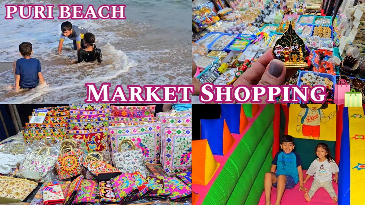 Puri Beach Market at Night | आज कर लिए जगन्नाथ जी के दर्शन 🙏 | Golden Beach Puri ⛱️