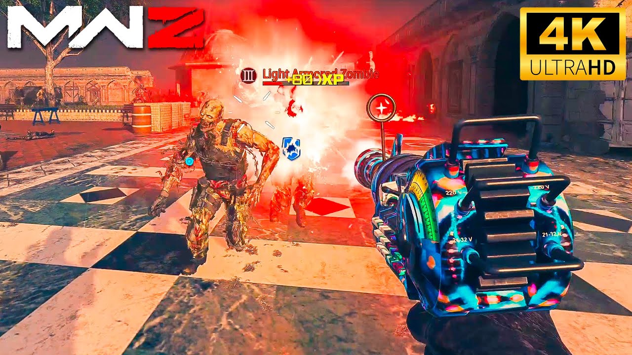 SOLO FUN with RAYGUN in RED ZONE Modern Warfare Zombies Gameplay 4K (No Commentary) MWZ MW3