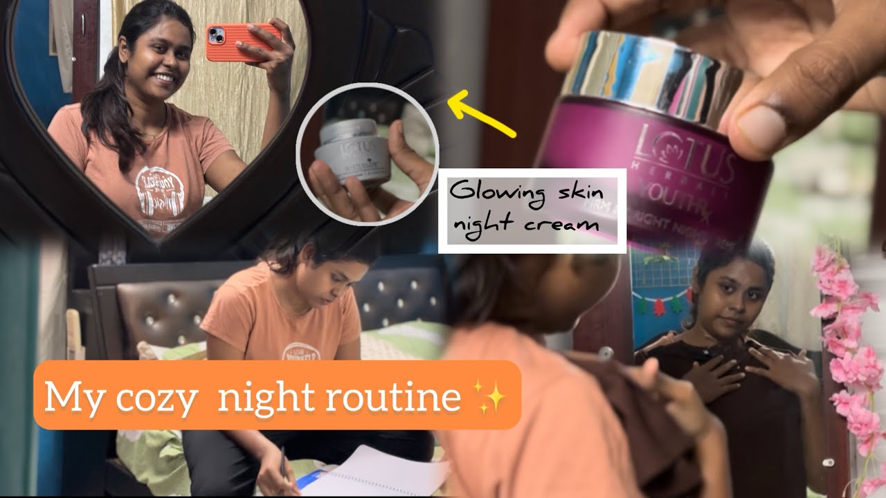 My productive night routine ✨|  skincare  before bed 🤍 How I plan for my next day ? 😇