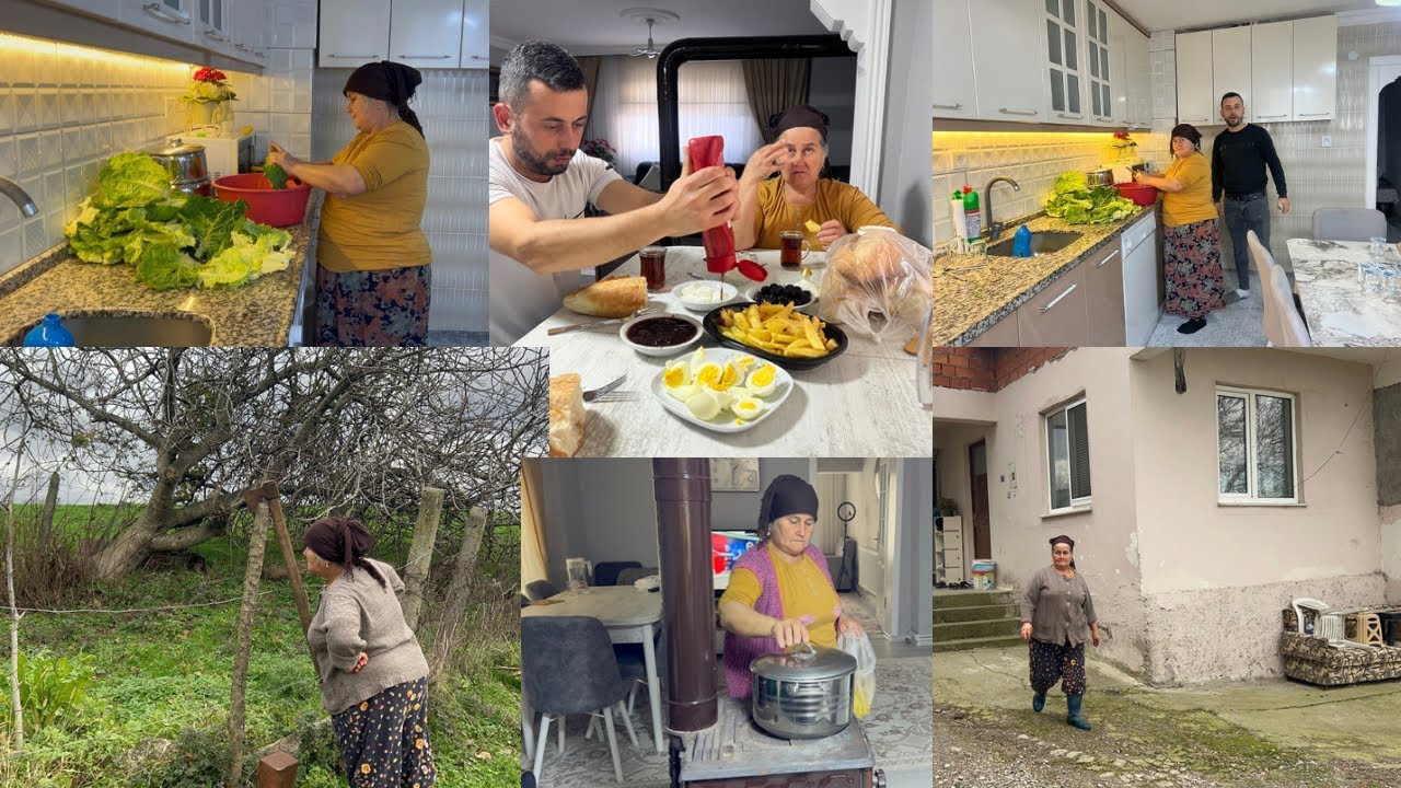 İNCİR AĞACIMIZ DEVRİLDİ😔SOBADA GÖCELI MANCAR(Karalahana)YEMEGİ TARİFİ #karalahana