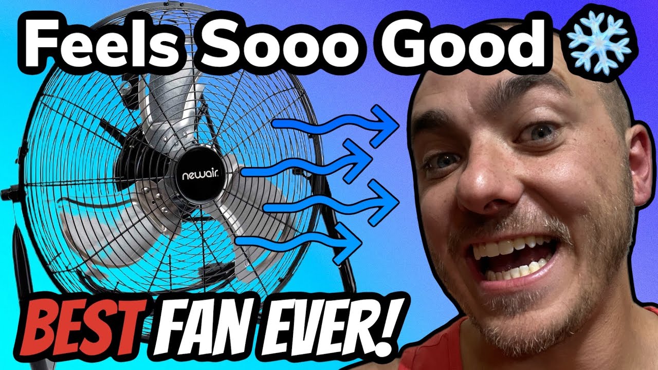BEST PORTABLE FLOOR FAN! WindPro18F by NewAir / Home Gym Fan or Shop Fan - High Velocity Floor Fan