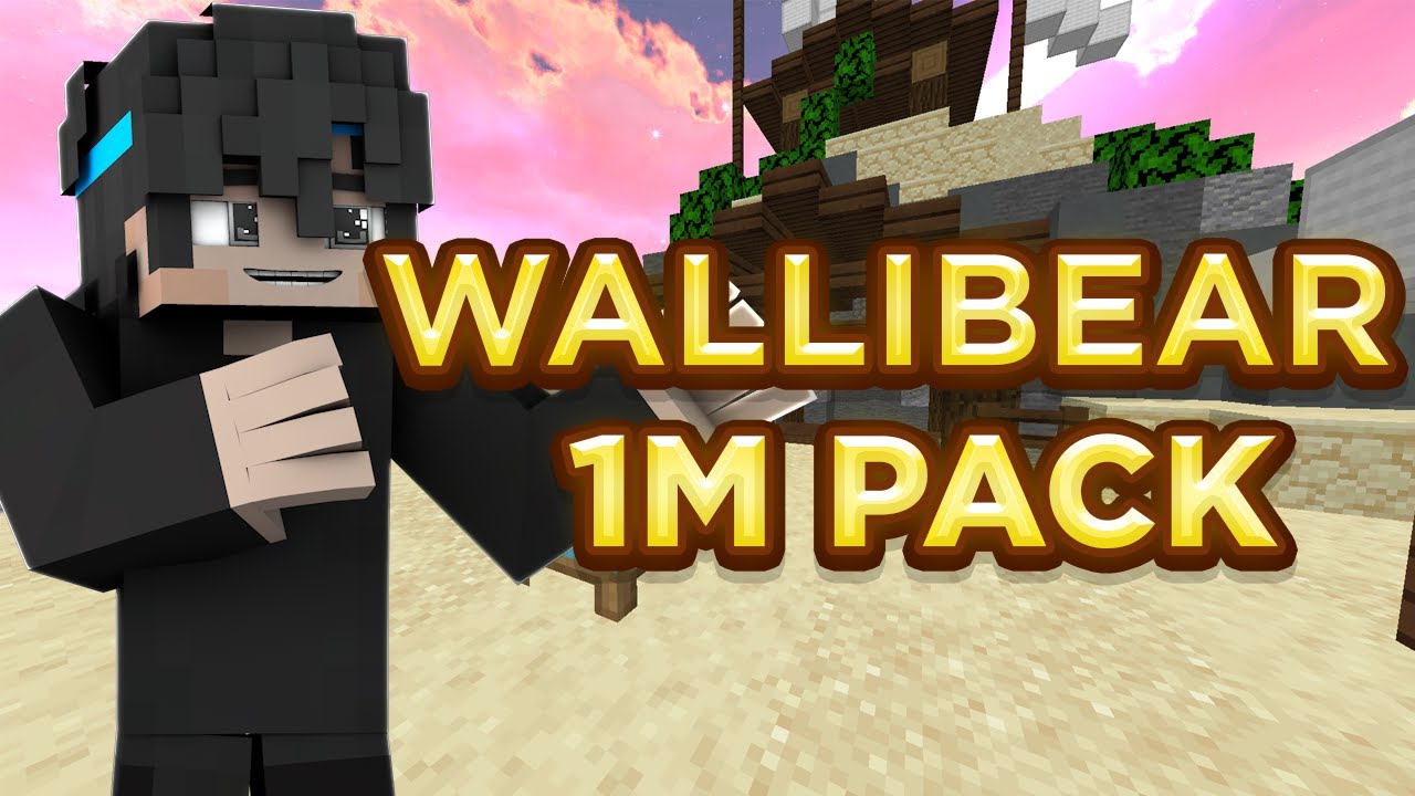Trying Wallibear's NEW 1M Pack in Hypixel Bedwars... (FPS BOOST?)