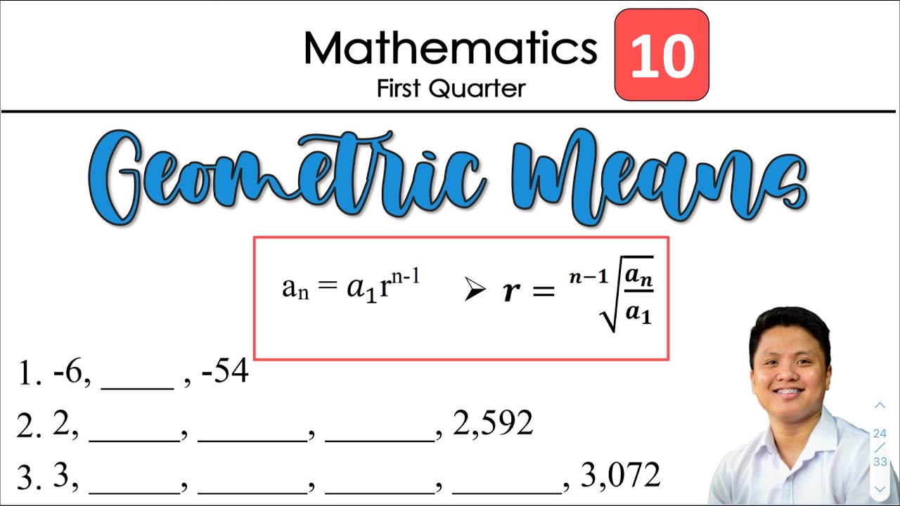 Geometric Means | Geometric Sequence | Mathematics | Grade 10