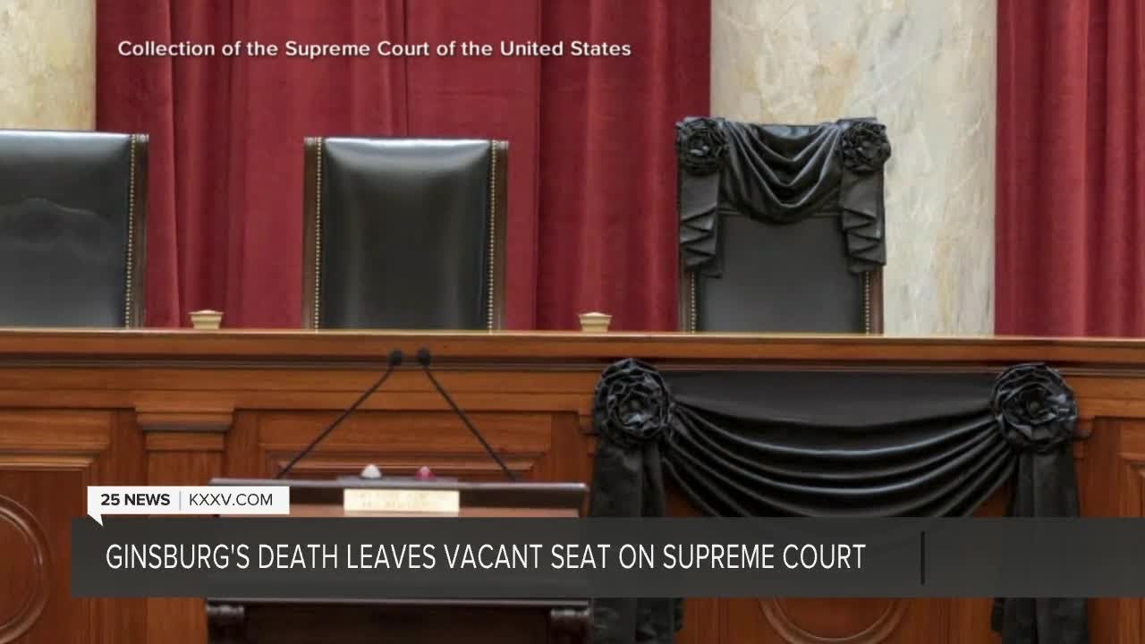 Ginsburg's death leaves vacant seat on Supreme Court