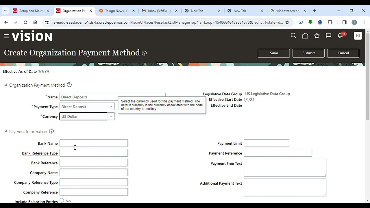Organization Payment Method