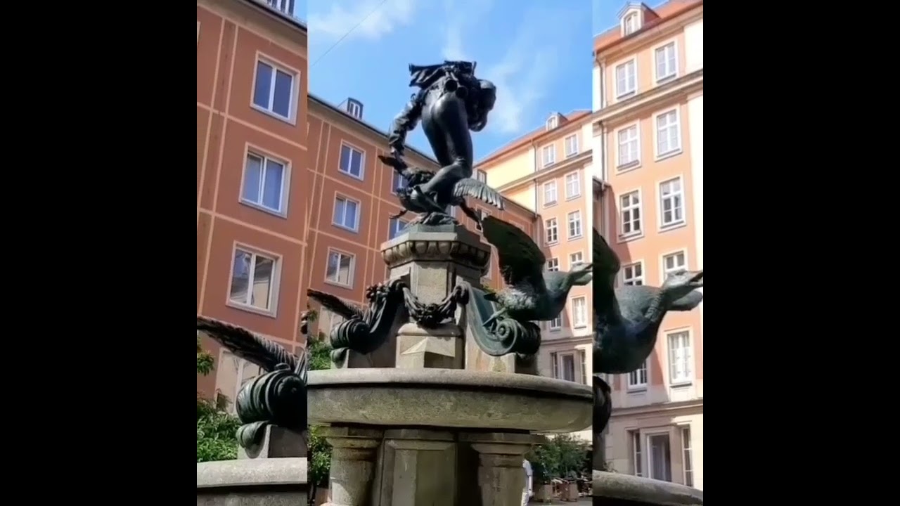 wunderschöne verschiedene  Brunnen in Dresden/différente belles fontaines àDresde Allemagne  Germany