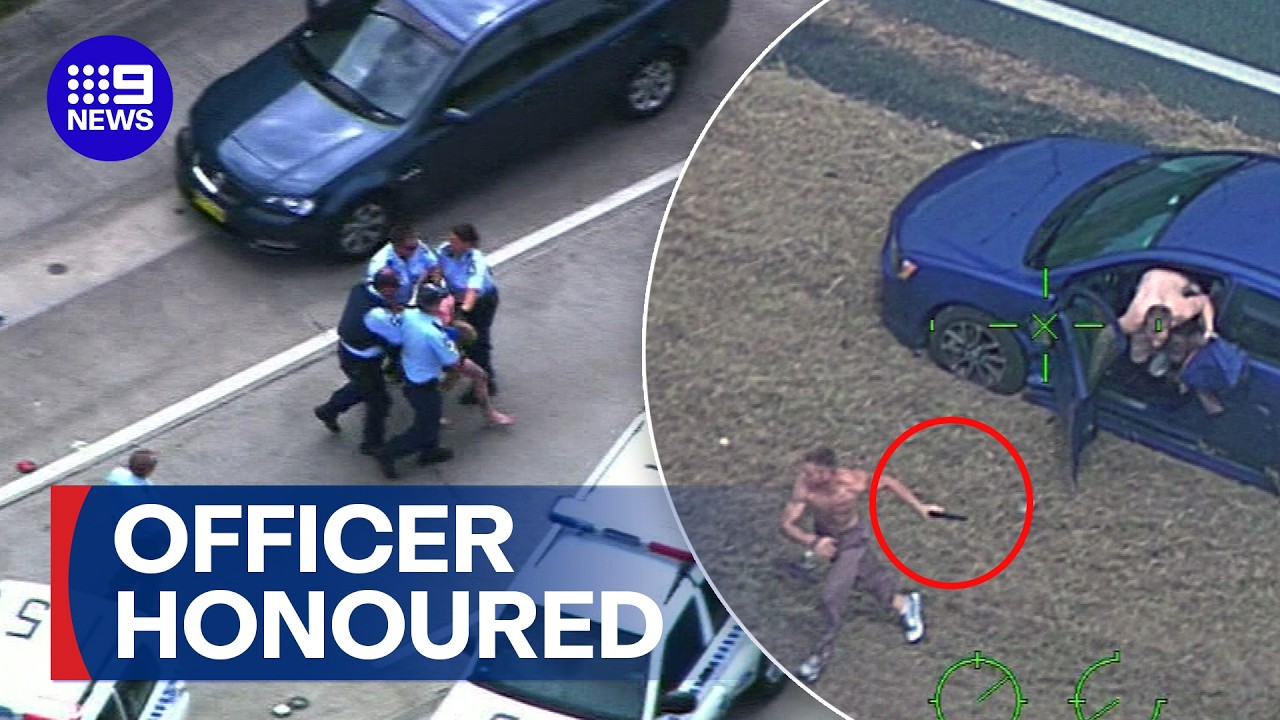 Police officer honoured for bravery | 9 News Australia