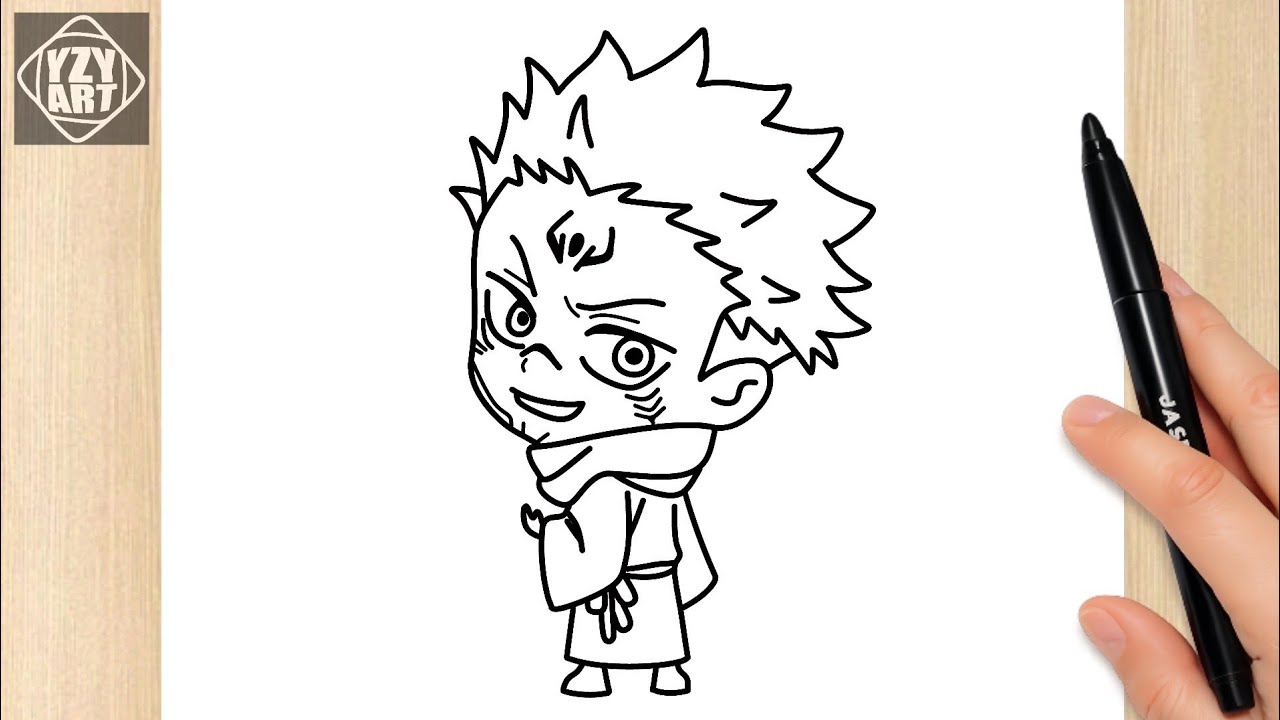 How To Draw Chibi RYOMEN SUKUNA (Jujutsu Kaisen) - Step by Step || Easy Anime Drawing 