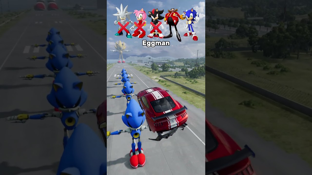 Sonic cars jump chellenge #81 | #beamngdrive #shorts #sonic