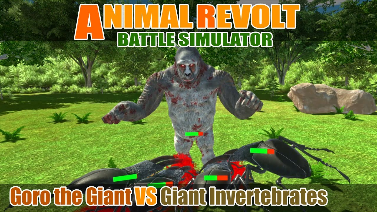 Goro the Giant vs Giant Invertebrates - Animal Revolt Battle Simulator
