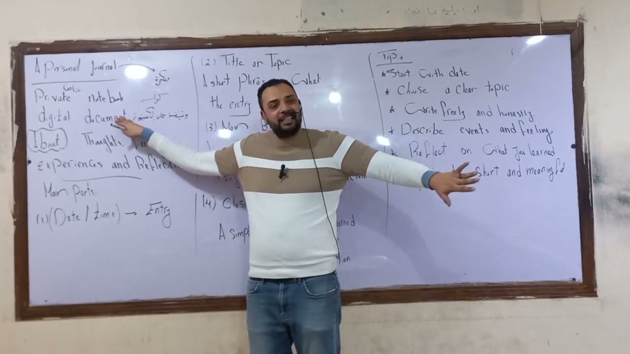 شرح المفكرة الشخصية للصف الاول الثانوى ترم تانى 