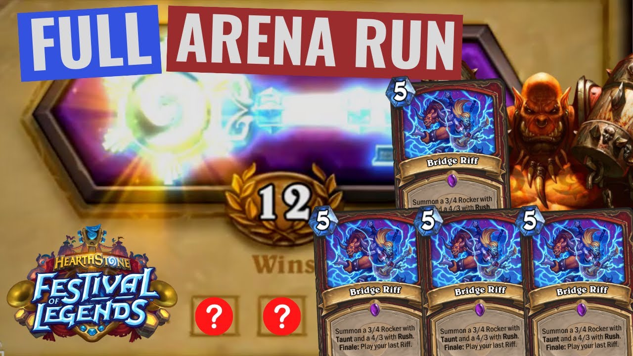 12 Win Warrior ft. FOUR Bridge Riffs! - Hearthstone Arena Festival of Legends
