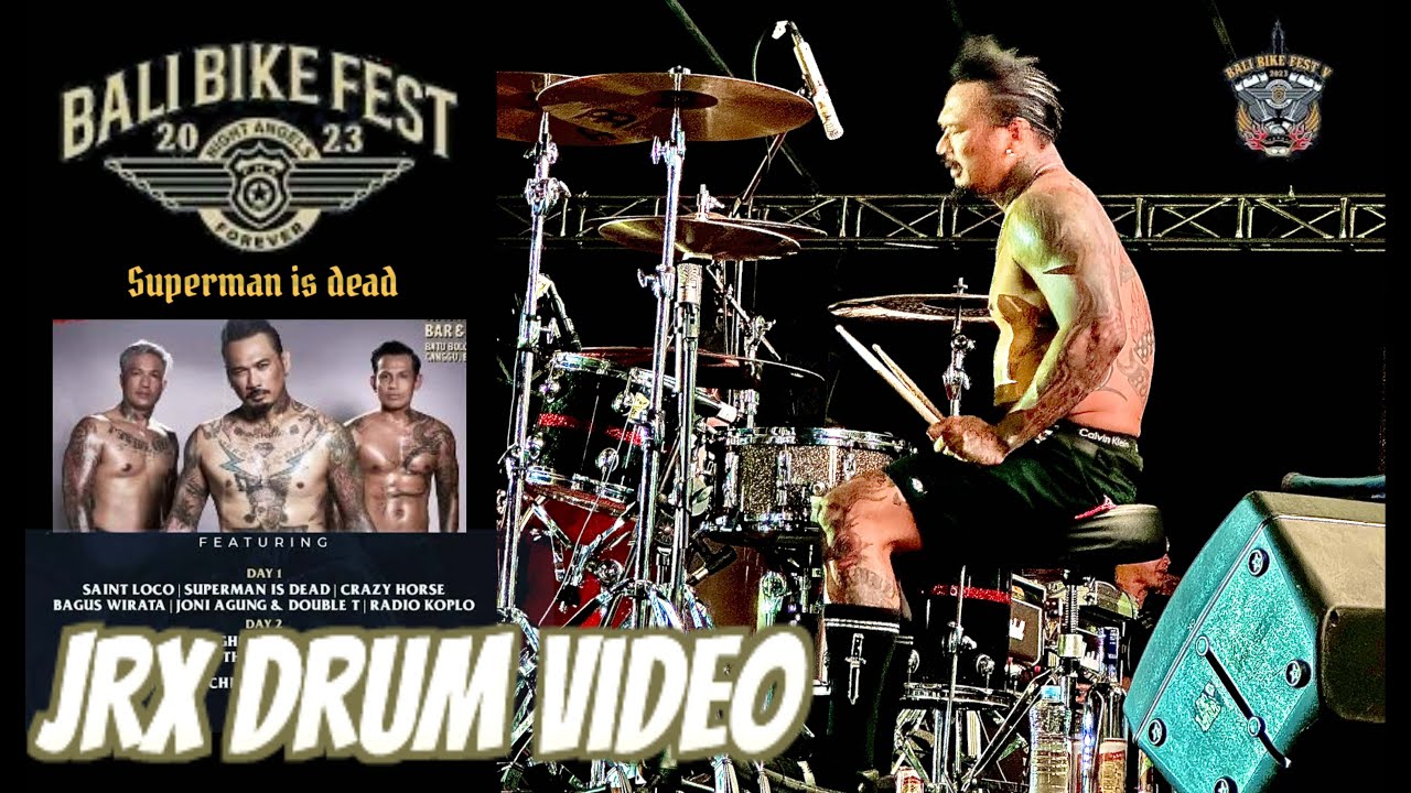 Superman is dead at Bali Bike Fest 2023 Renon Bali Special JRX DRUMER 4K