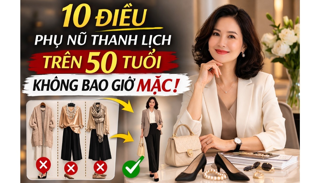 10 điều mà phụ nữ thanh lịch trên 50 tuổi KHÔNG BAO GIỜ mặc