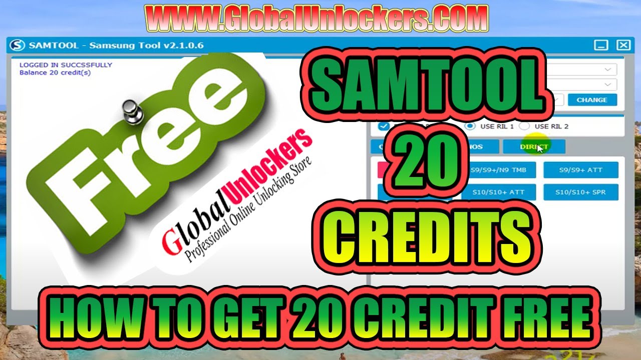 How To Get SAMTool Free 20 Credits To Unlimited By GlobalUnlockers Official