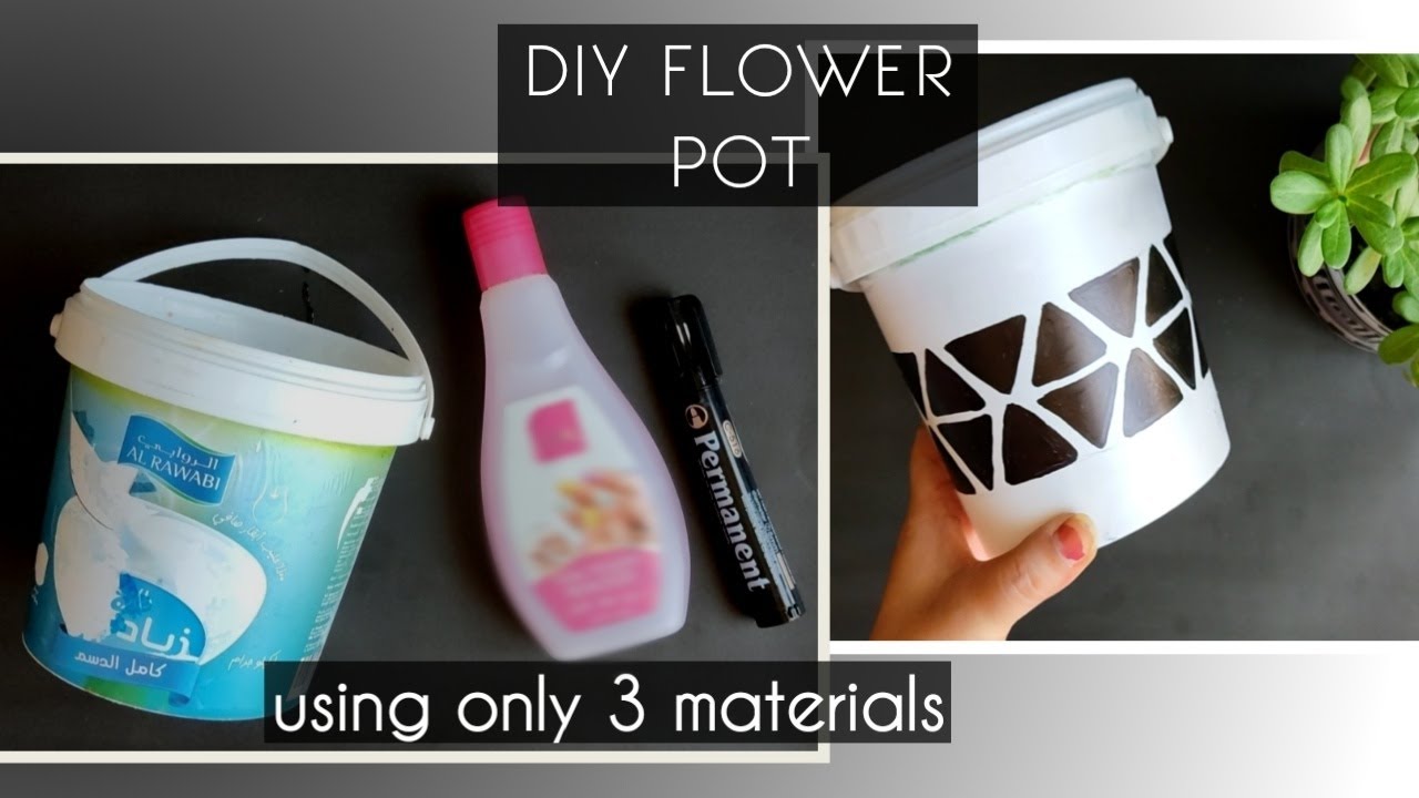 DIY Flower Pot / Recycle Yogurt Container / Recycled craft / Best Out Of Wastes /Piyali's Craft Zone